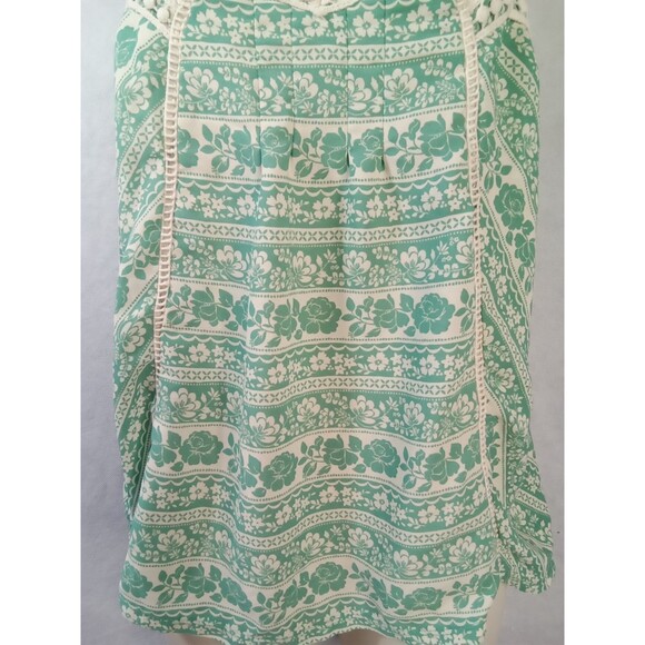 Hint‎ Of Mint Women Medium Green Floral Lace Floral Tank Top - Picture 4 of 12